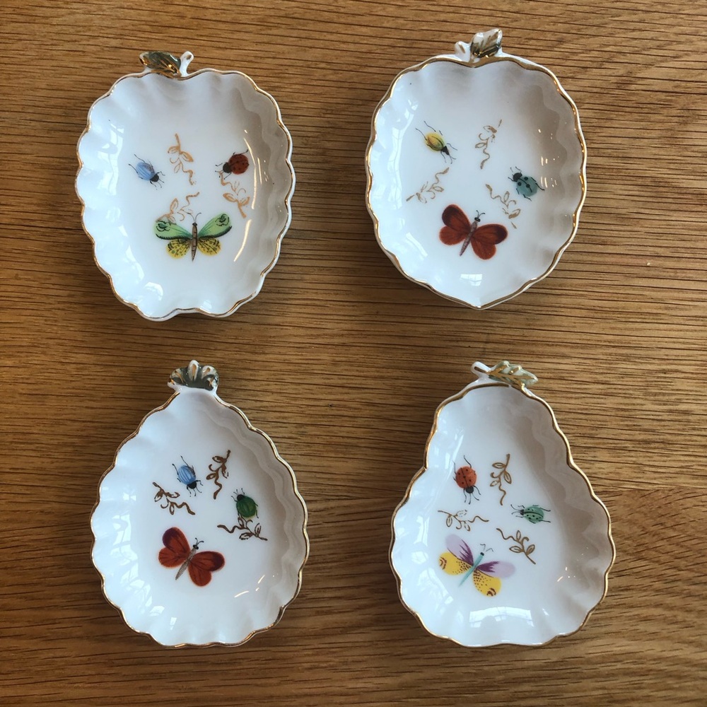Vintage Ardalt Lenwile hand painted trinket dishes set of 4